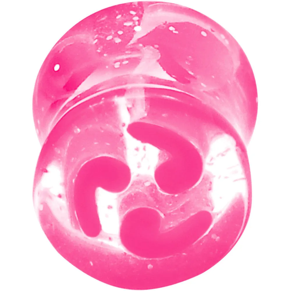 0 Gauge Pink Quotation Symbol Saddle Plug