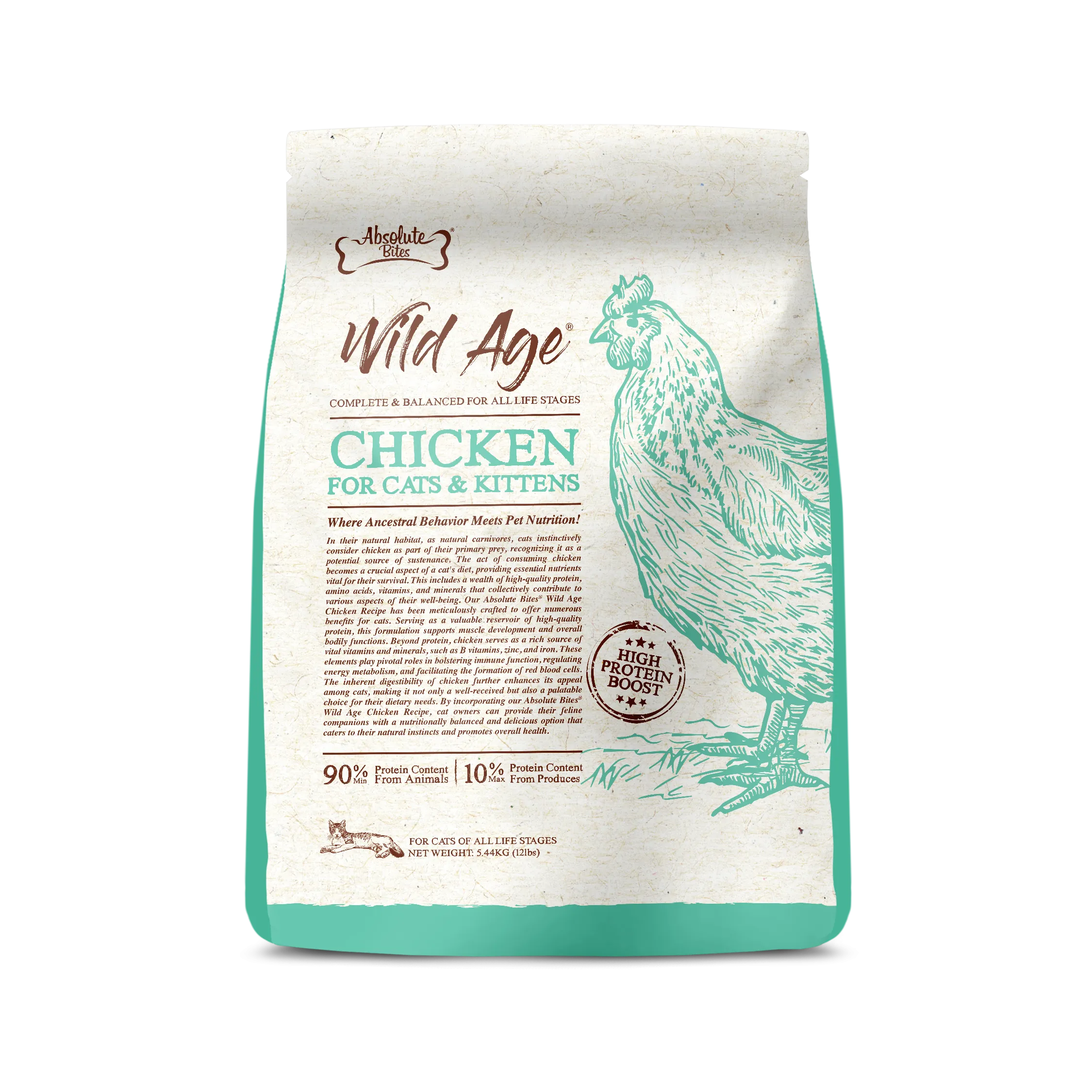 Absolute Bites Wild Age Dry Cat Food 3.3lbs