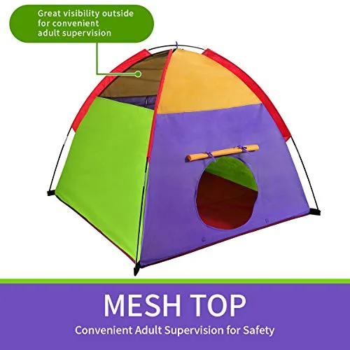 Alvantor Kids Tents Indoor Children Play Tent For Toddler Tent For Kids Pop Up Tent Boys Girls Toys Indoor Outdoor Playhouse Camping Playground 8010 Rainbow 48”x48”x42"
