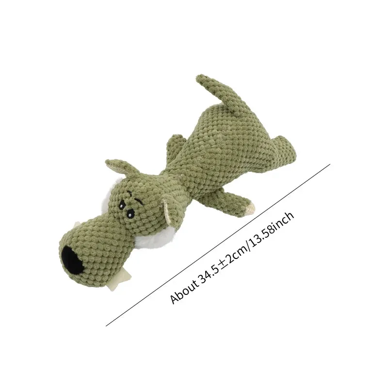 Animal-Shaped Cornvelvet Plush Dog Toy – Bite-Resistant Chew Toy with Sound