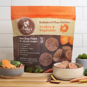 Anita's Pure Nutrition Balanced Plus Patties: Turkey & Vegetable 5 lbs.