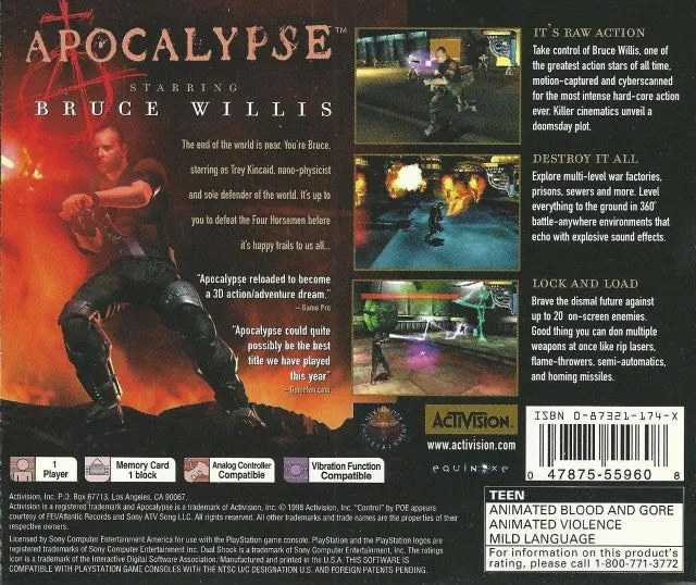 Apocalypse - Playstation 1 Pre-Played