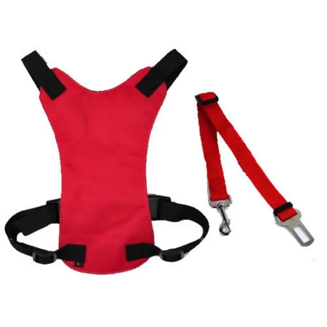 Auto Travel Dog Harness Lead Leash Seat Belt