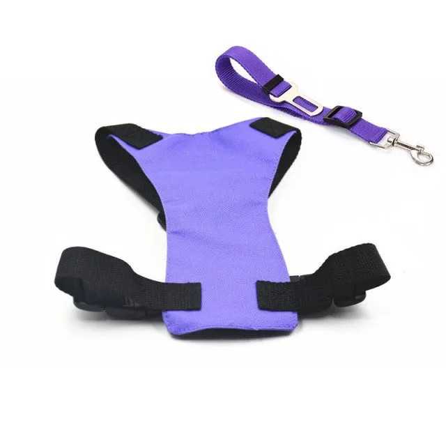 Auto Travel Dog Harness Lead Leash Seat Belt