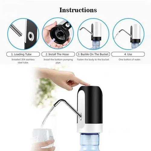 Automatic Wireless Water Can Dispenser Pump with Rechargeable Battery for 20 L Bottle Can