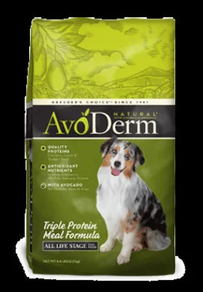AvoDerm Triple Protein Dry Dog Food 30lb