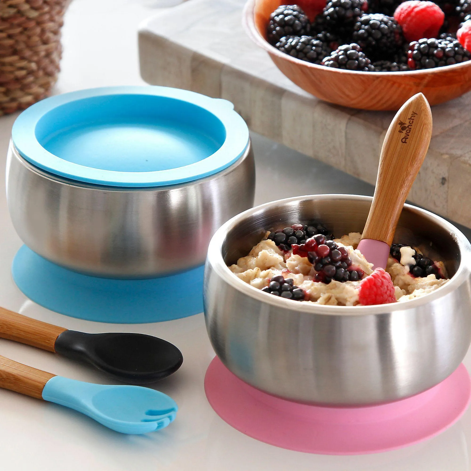 Baby Bowl   Storage Lid | Stainless Steel & Silicone