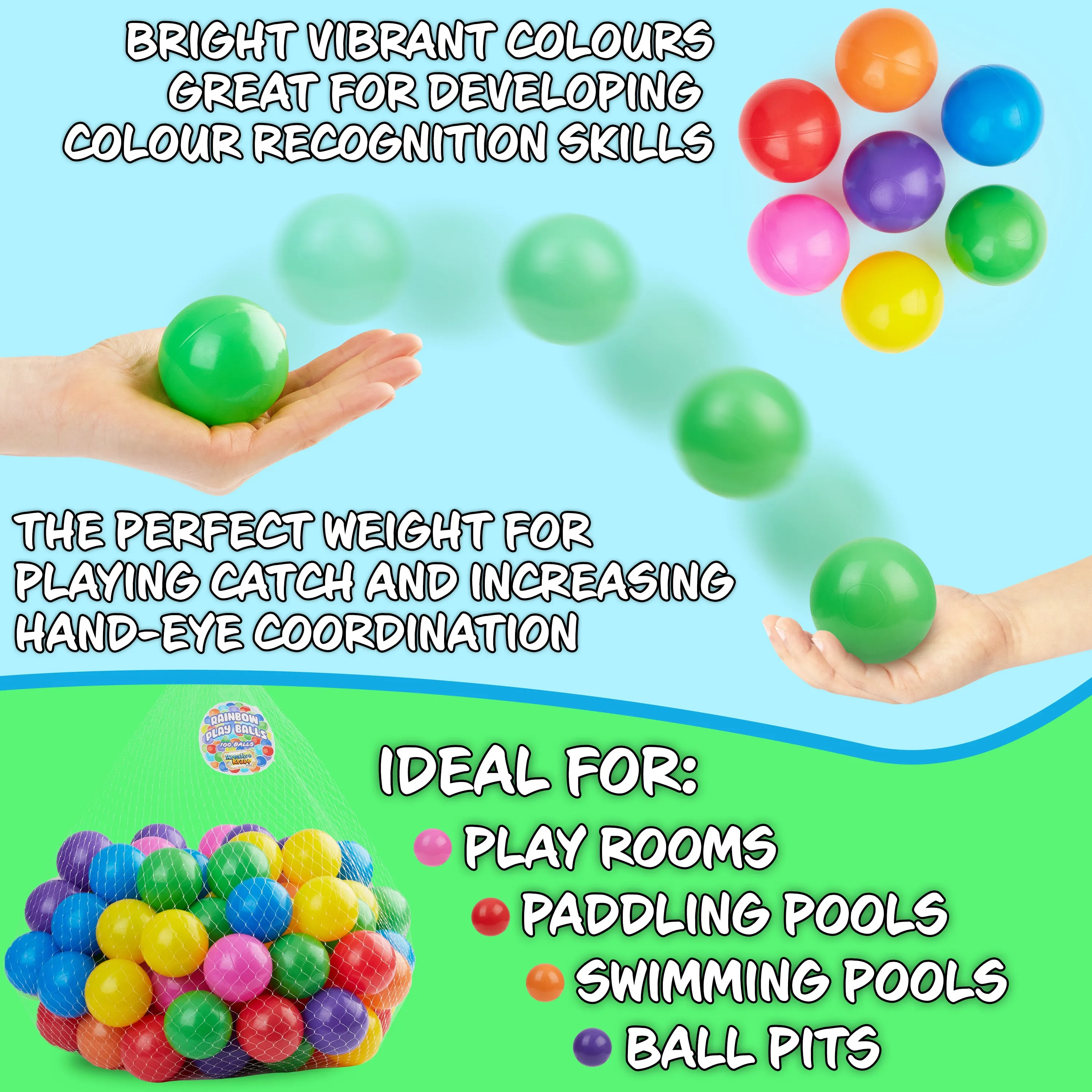Ball Pit Balls Summer Outdoor Indoor Soft Balls - 400 Balls