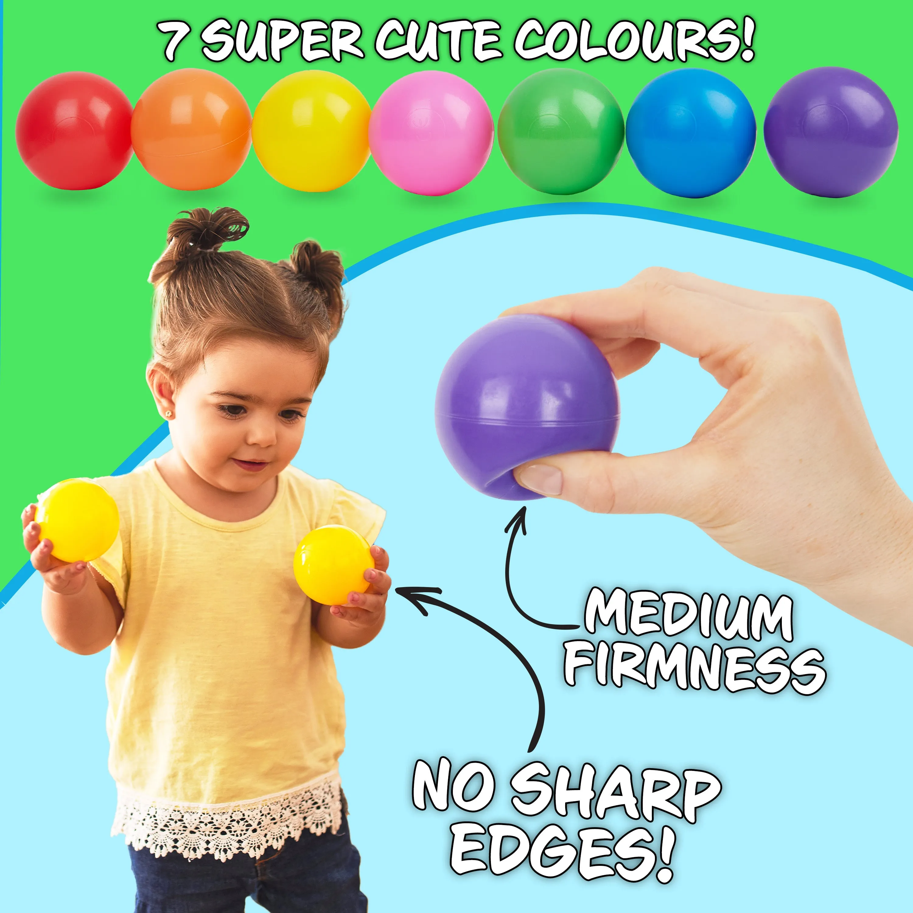 Ball Pit Balls Summer Outdoor Indoor Soft Balls - 400 Balls