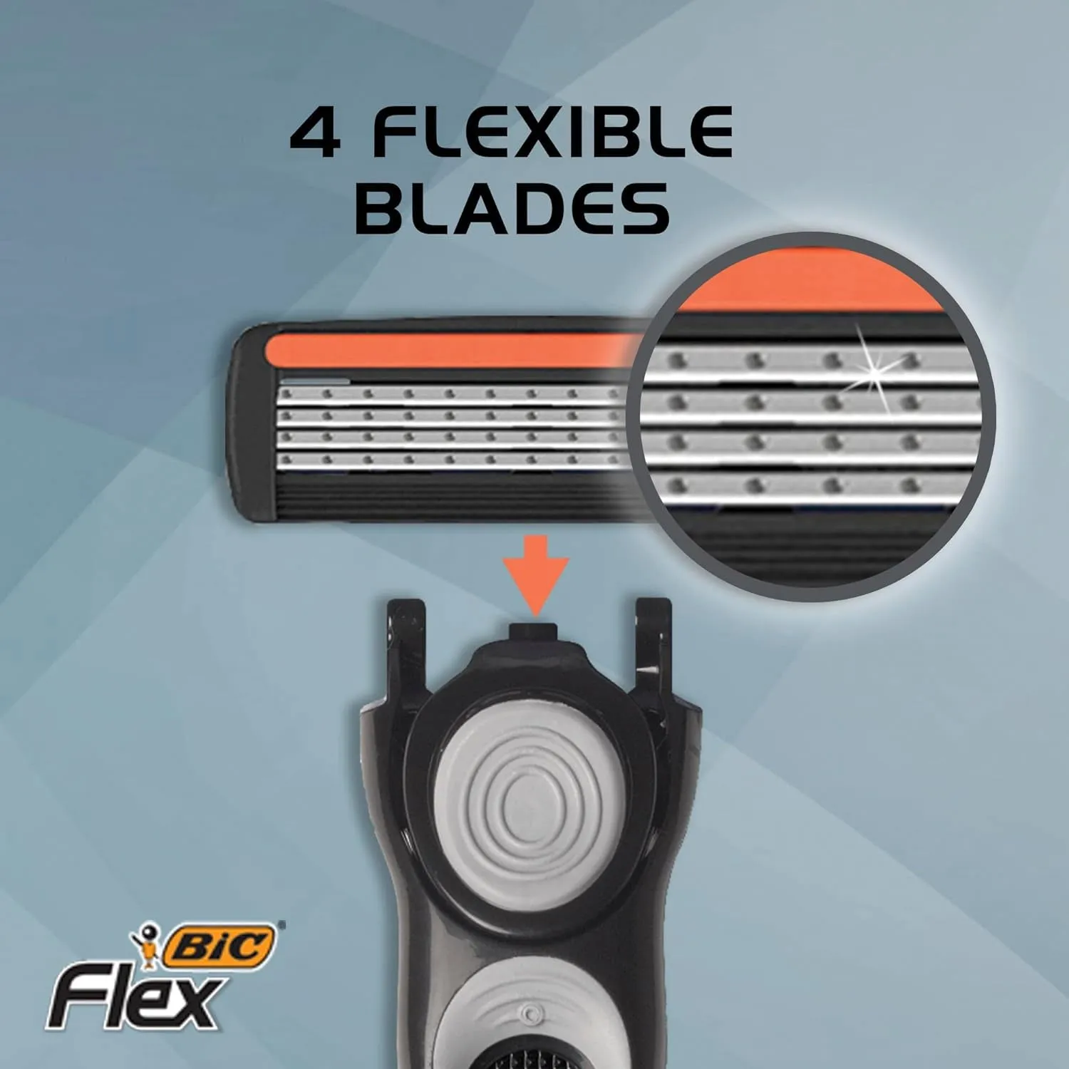 Bic Hybrid Flex 4 Titanium 1 Handle with 8 Blades Value Pack