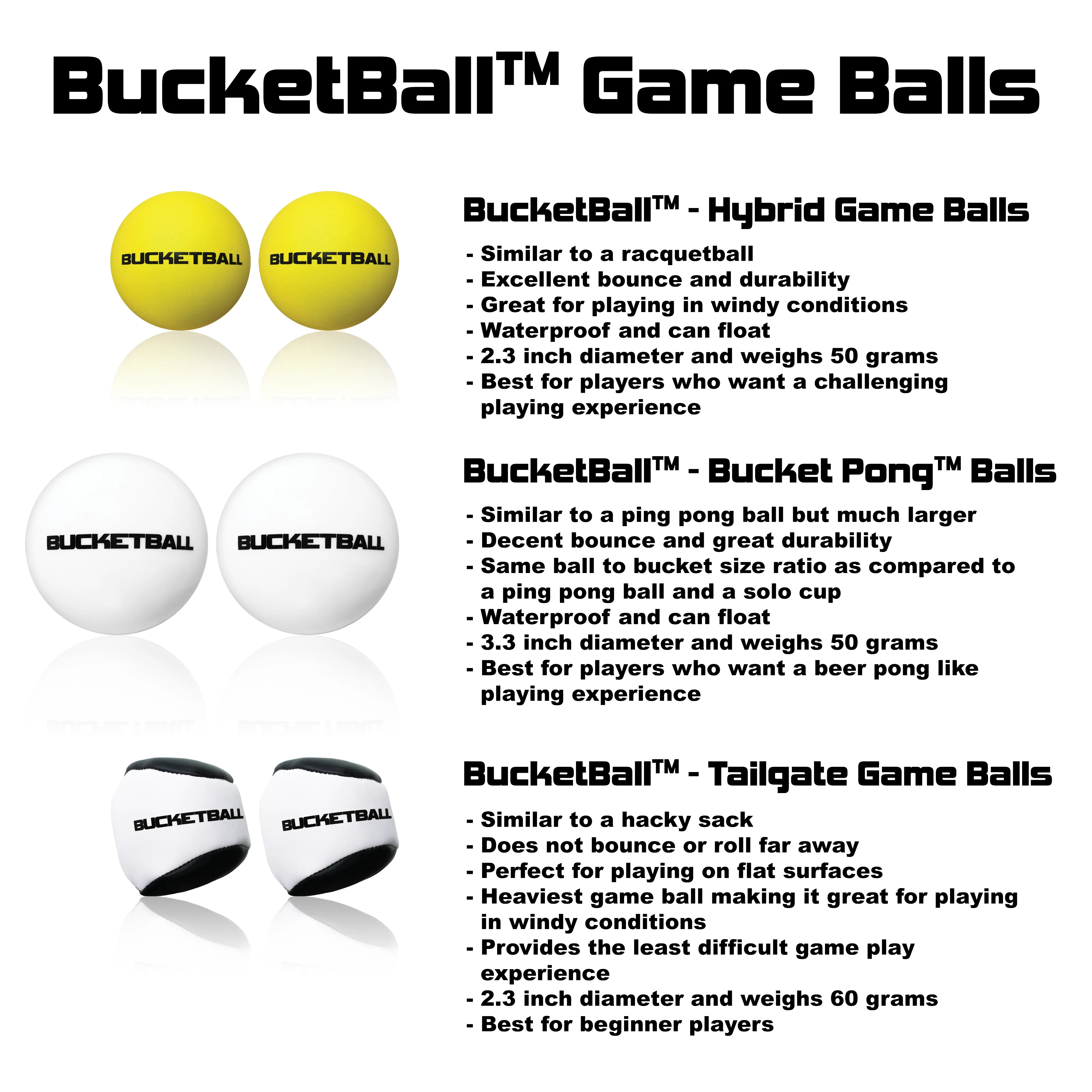 BucketBall - Team Color Edition - Party Pack (Black/White)