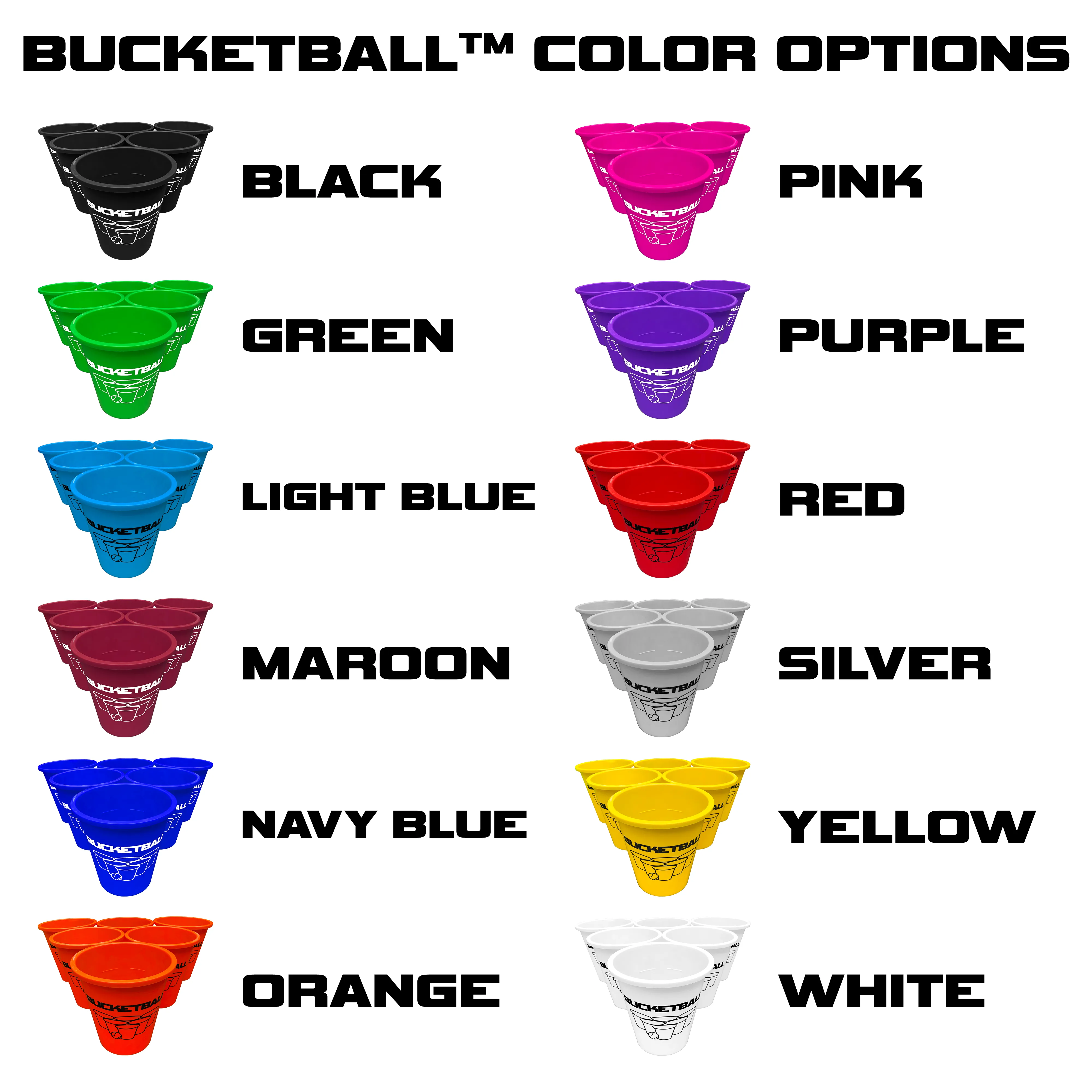 BucketBall - Team Color Edition - Party Pack (Black/White)