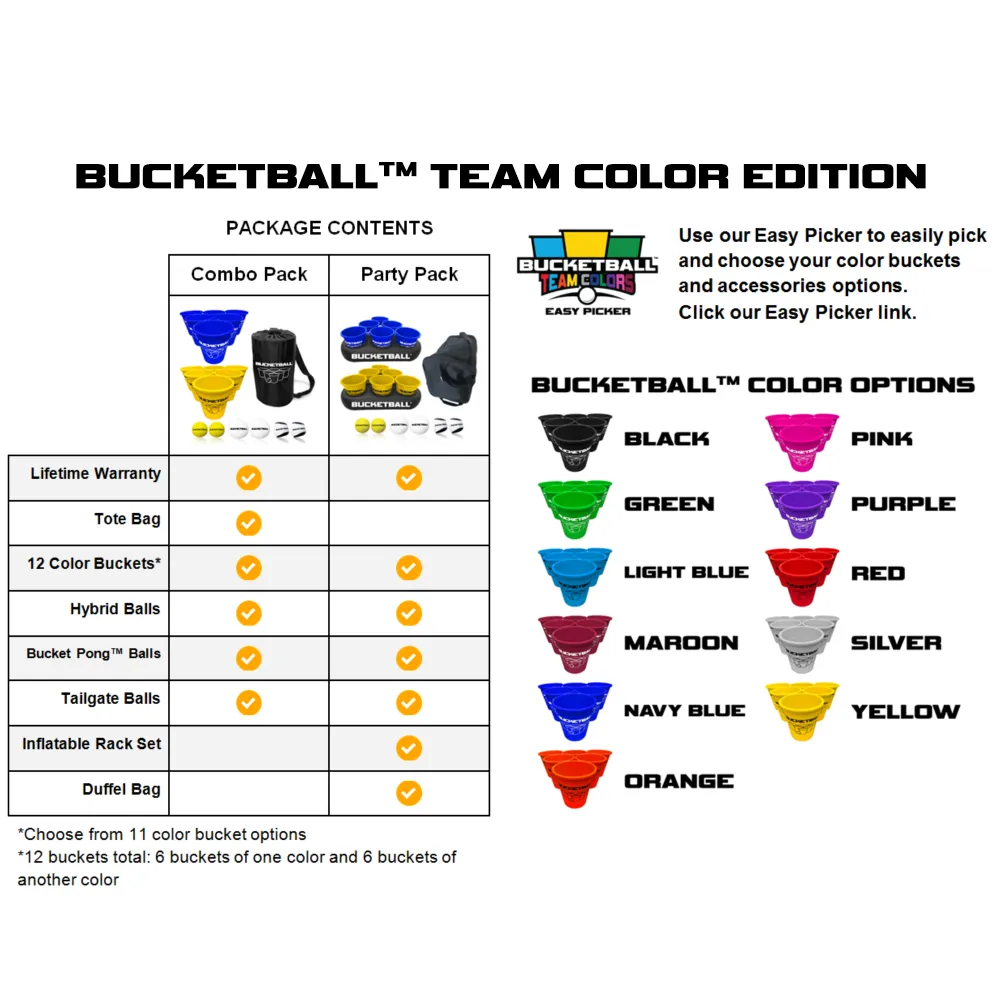 BucketBall - Team Color Edition - Party Pack (Maroon/Pink)
