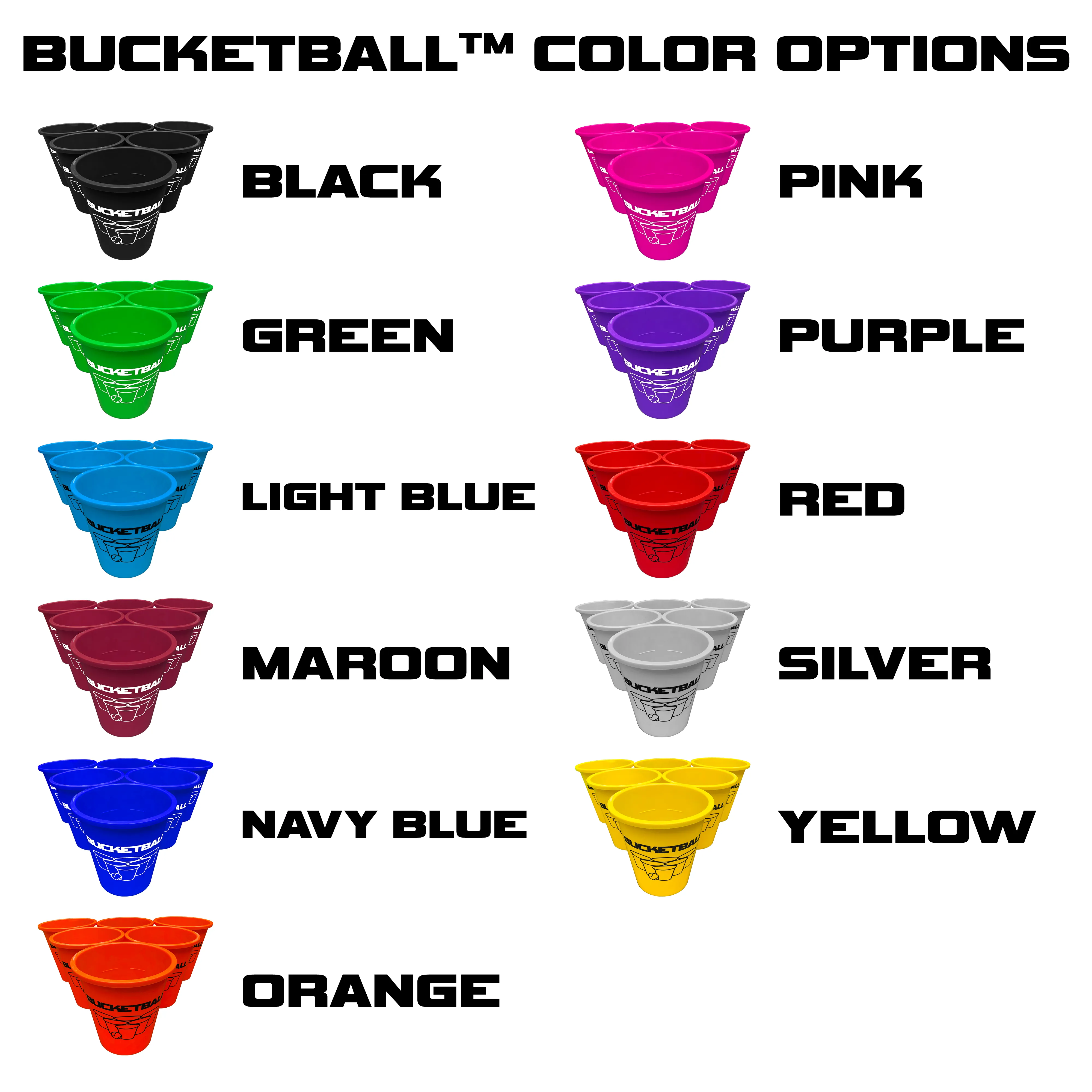 BucketBall - Team Color Edition - Party Pack (Maroon/Pink)