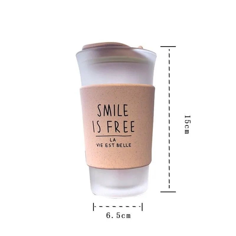 Chic 400ml Korean Glass Water Bottles - Stylish Hydration Essentials for Students