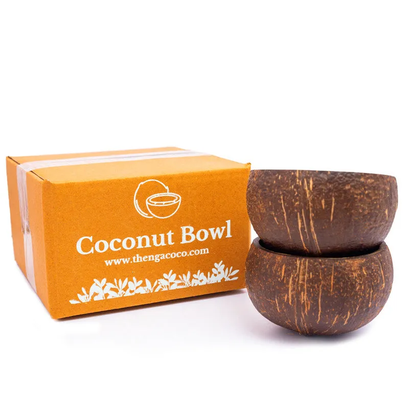 Coconut Shell Bowl | Brown | 350 ml | Set of 2