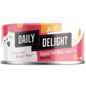 Daily Delight Skipjack Tuna White with Sweet Corn in Jelly Canned Cat Food 80g