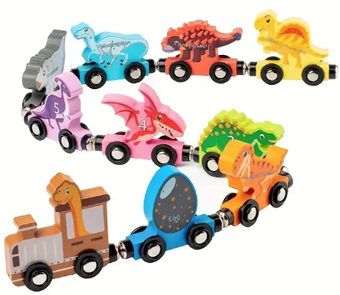 Dino Wooden Number Train