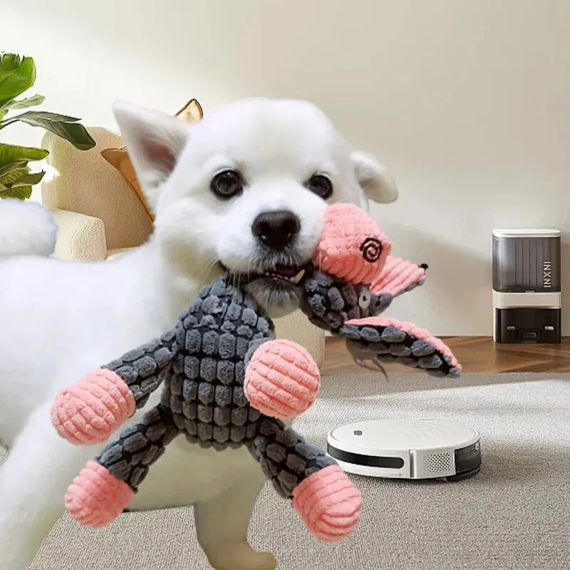 Durable Donkey-Shaped Dog Toy with Squeaker for Dental Health and Interactive Play