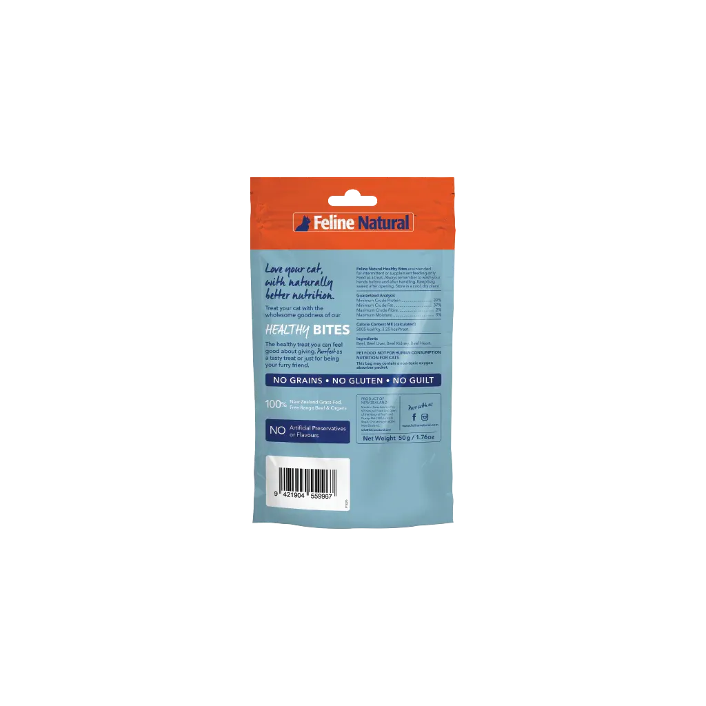 Feline Natural - Beef & Organs Healthy Bites (Cat Treats)
