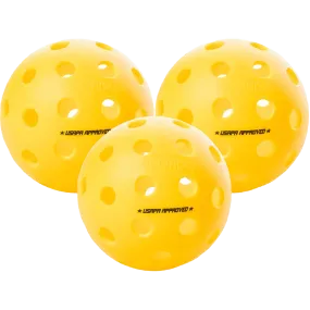 Fuse G2 Outdoor Pickleball Balls, Yellow (3 Pack)