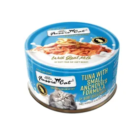 Fussie Cat Tuna with Small Anchovies Formula in Goat Milk Gravy Wet Cat Food Can, 2.47-oz