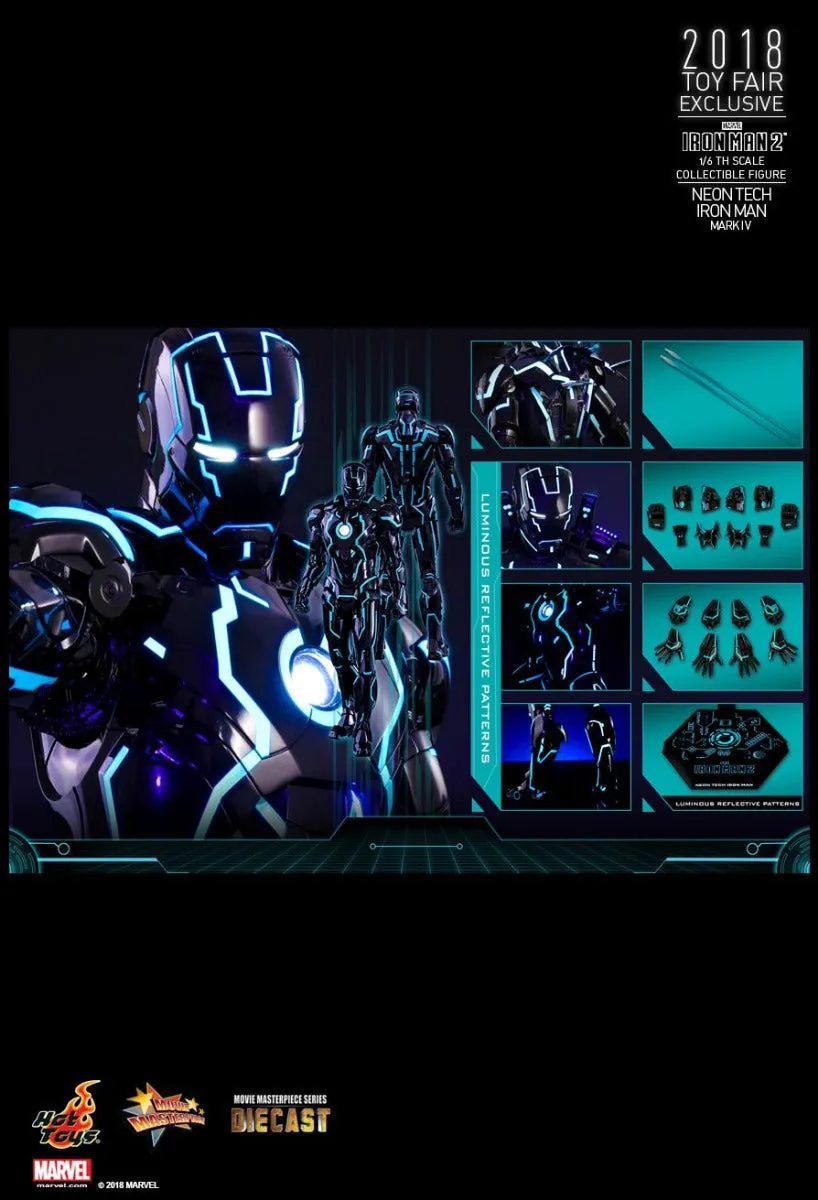 HOT TOYS MARVEL IRON MAN 2: NEON TECH COLLECTIBLE FIGURE MARK IV 1/6 - MMS485-D24