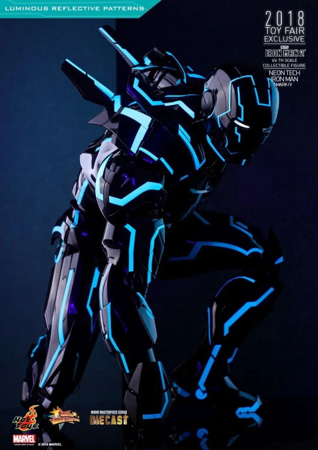 HOT TOYS MARVEL IRON MAN 2: NEON TECH COLLECTIBLE FIGURE MARK IV 1/6 - MMS485-D24