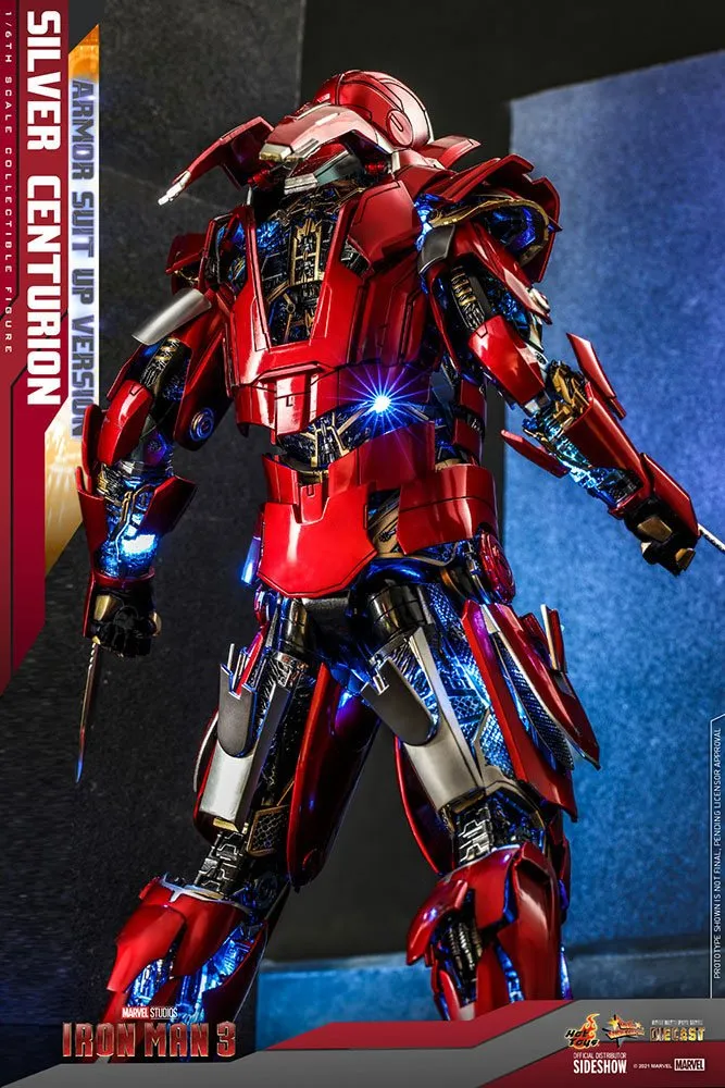 Iron Man 3 Movie Masterpiece Action Figure 1/6 Silver Centurion (Armor Suit Up Version) 32 Cm