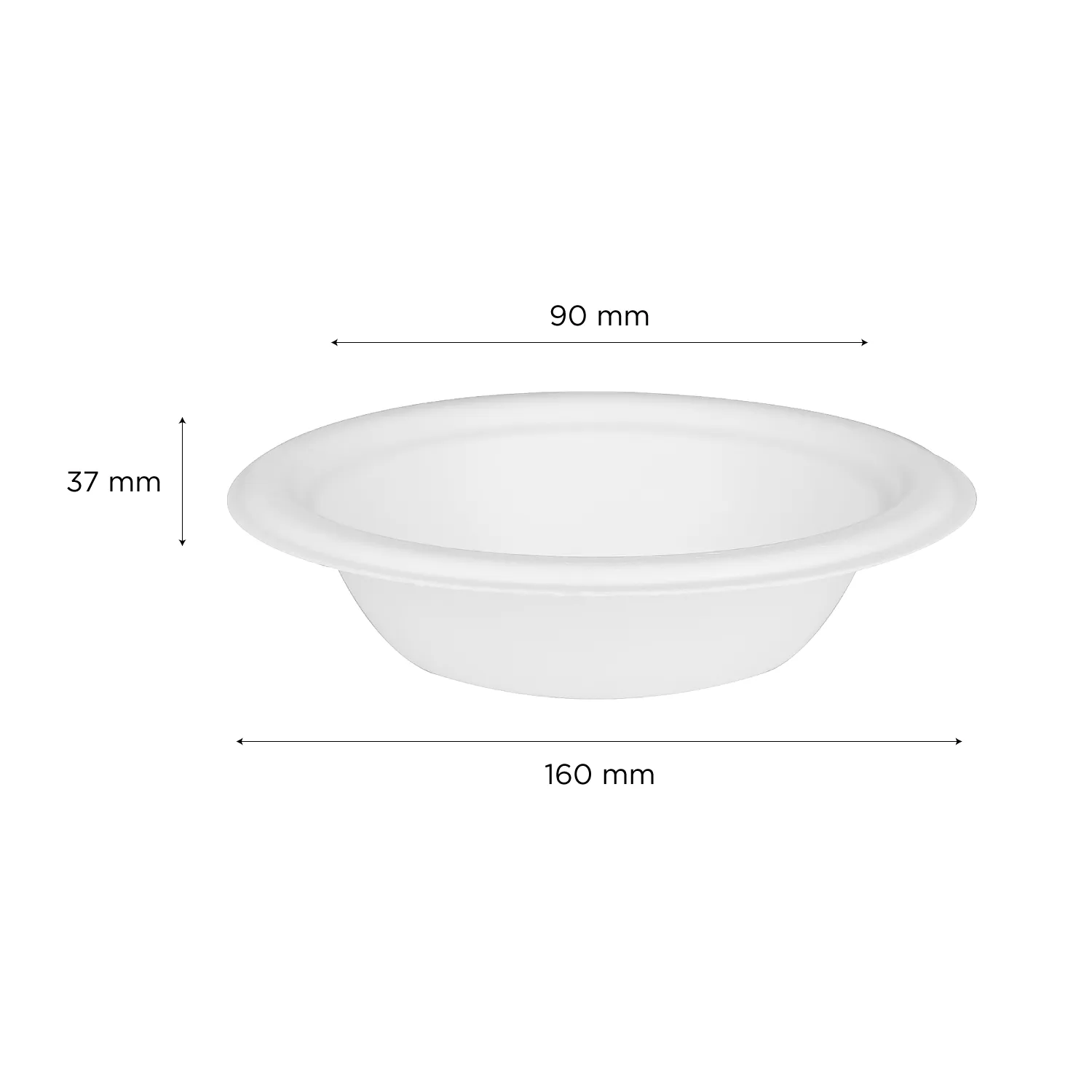 Karat Earth 12oz PFAS Free Eco-Friendly Bagasse Round Bowl, White - 1,000 pcs