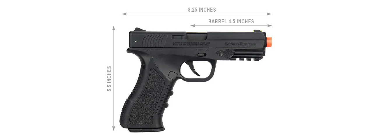 Lancer Tactical Defender LTX-3 CO2 Half-Blowback Airsoft Pistol (Black)