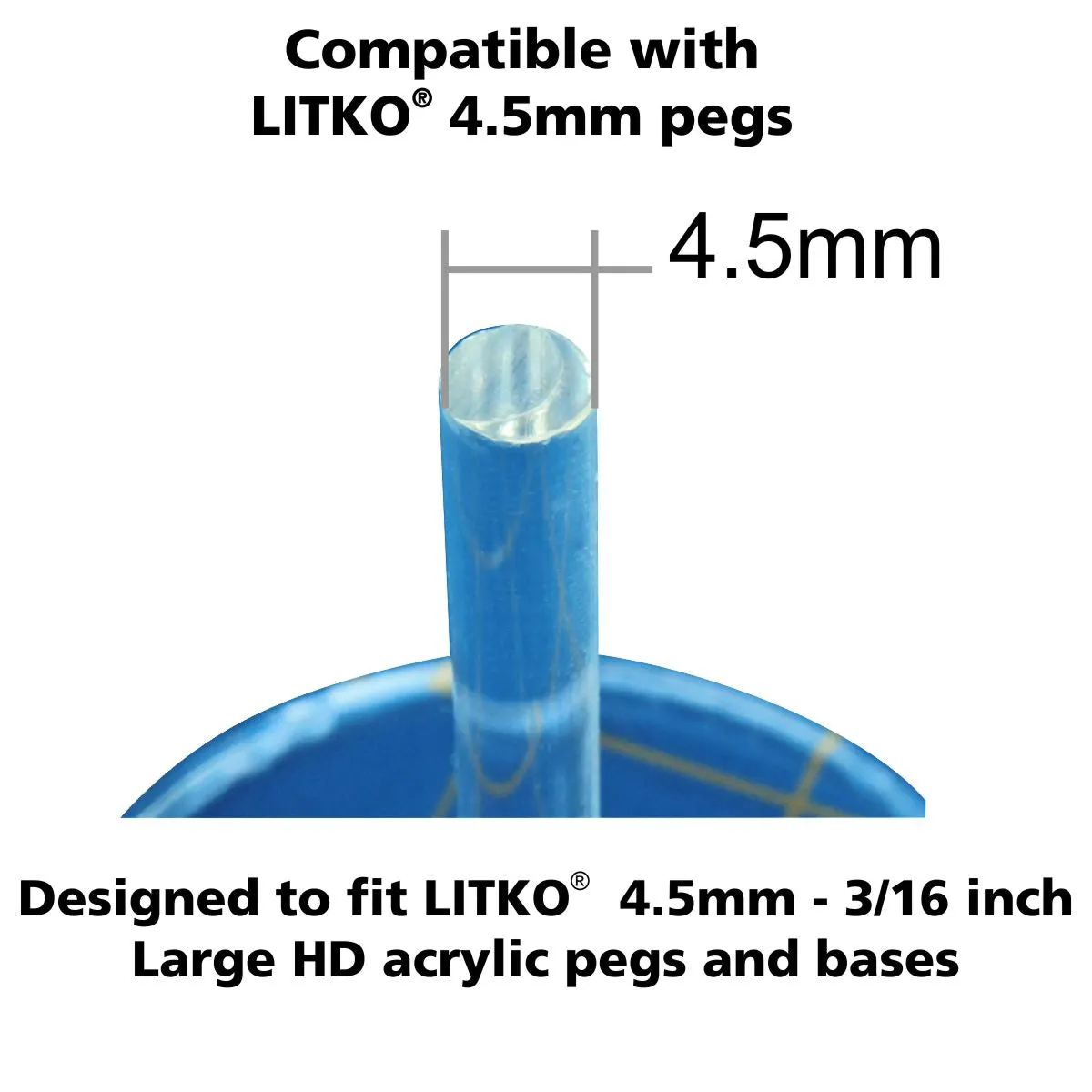 LITKO Heavy Duty Peg Pointers, Black (5)