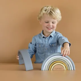 Little Dutch Wooden Rainbow Stacker (Blue)