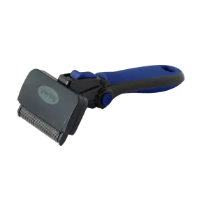 Medium Deshedding Tool Blue For Long Coat Dogs by Refuresh