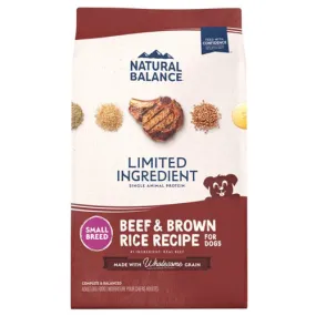 Natural Balance Pet Foods L.I.D. Small Breed Bites Dry Dog Food Beef Brown Rice