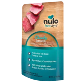 Nulo Freestyle Grain-Free Chunky Tuna Broth Recipe Cat Food Topper, 2.8oz