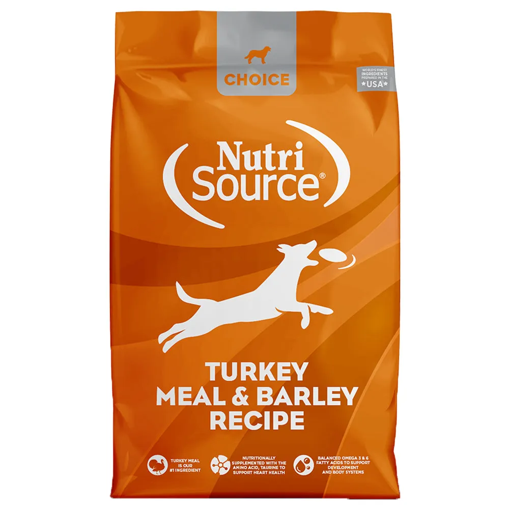 Nutrisource Choice Turkey Meal & Barley Recipe Dry Dog Food 5lb