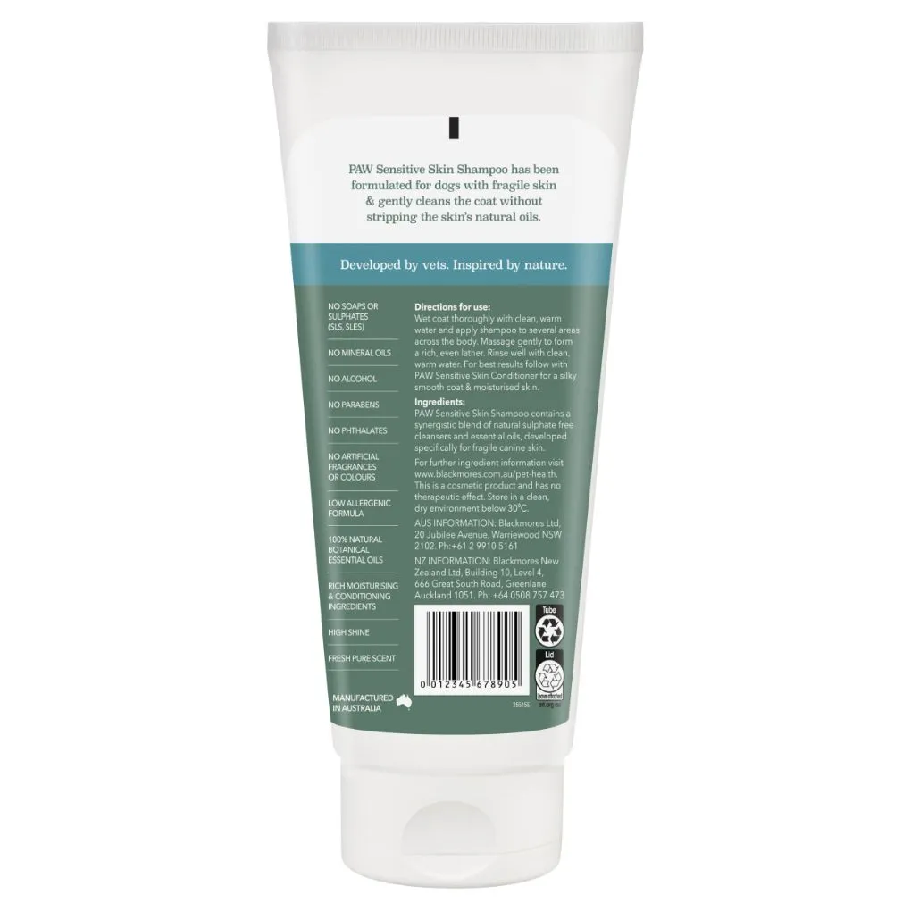 PAW Sensitive Skin Shampoo 200mL