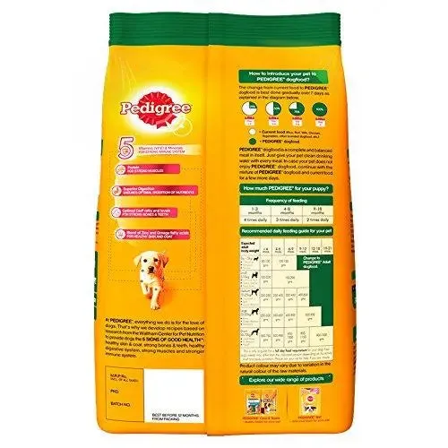 PedigreeMilk & Vegetables, Dry Dog Food for Puppy Dogs, 1.2Kg