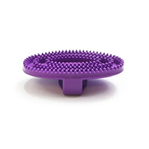 SureGrip Oval Rubber Curry Brush with Strap for Pets