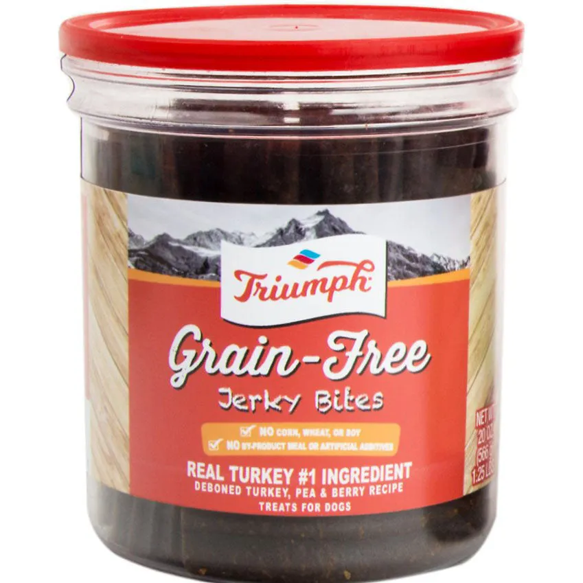 Triumph Grain Free Jerky Bites Turkey & Pea Dog Treats