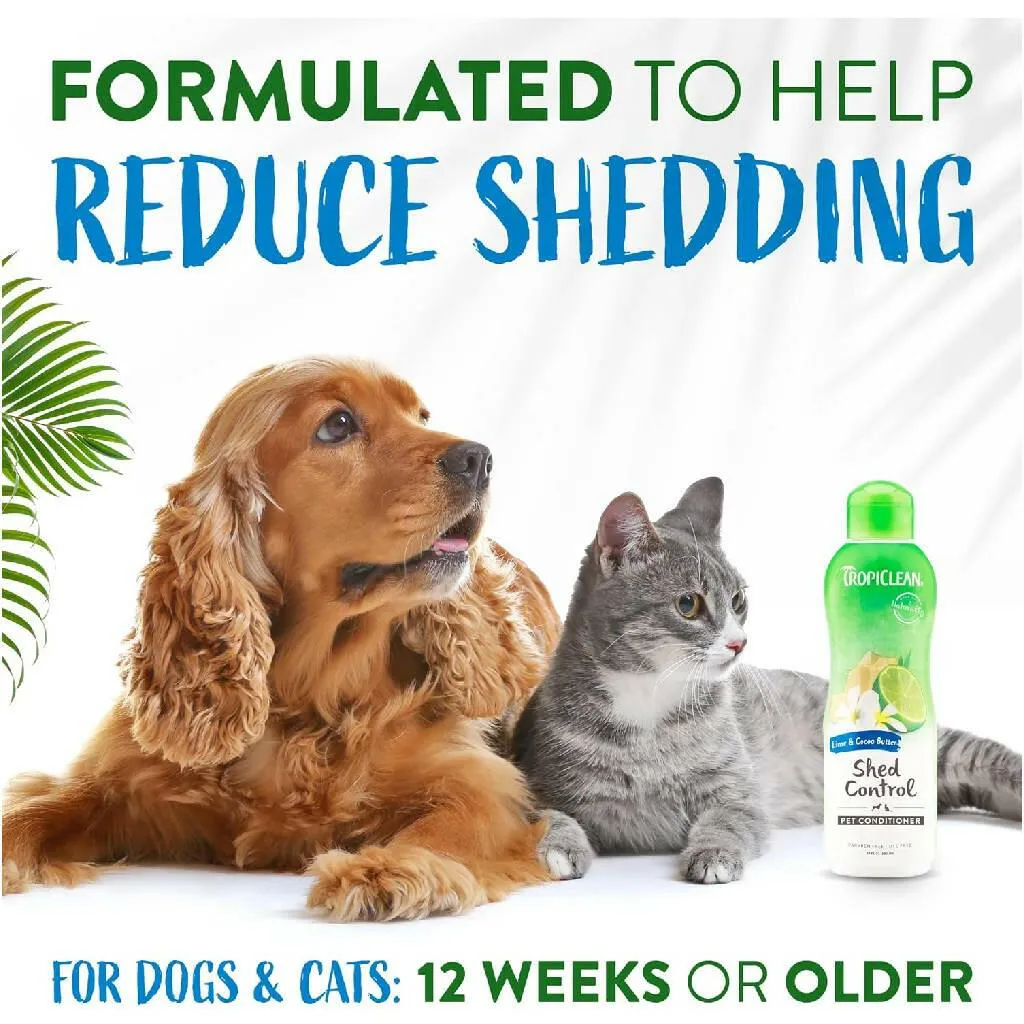 Tropiclean Lime & Cocoa Butter Shed Control Conditioner for Pets (20 oz)