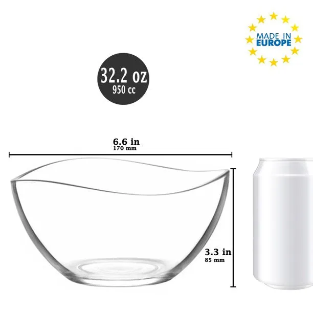 Vira Glass Mixing Bowls for Kitchen, Set of 2, 32.25 oz