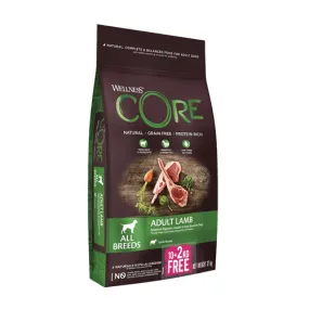 Wellness Core Lamb Adult Dry Dog Food 10kg   2kg Free