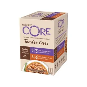 Wellness CORE Tender Cuts Turkey Selection Multipack Wet Adult Cat Food 6 x 85g