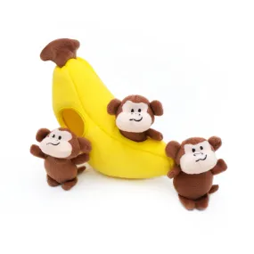 Zippy Paws 4 Piece Monkey 'n Banana Dog Toy